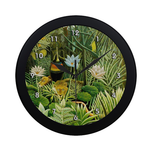 The Dream Henri Rousseau Jungle Animals Circular Plastic Wall clock