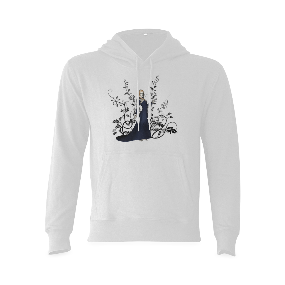 Wonderful fairy with black flowers Oceanus Hoodie Sweatshirt (NEW) (Model H03)