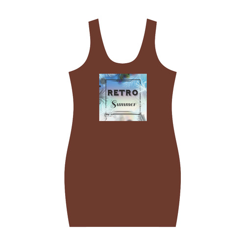 We are making original designers dress. Vintage "summer" collection. Brown. Old-fashion st Medea Vest Dress (Model D06)