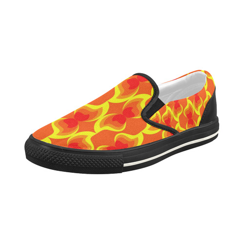 FLAMES Women's Slip-on Canvas Shoes (Model 019)