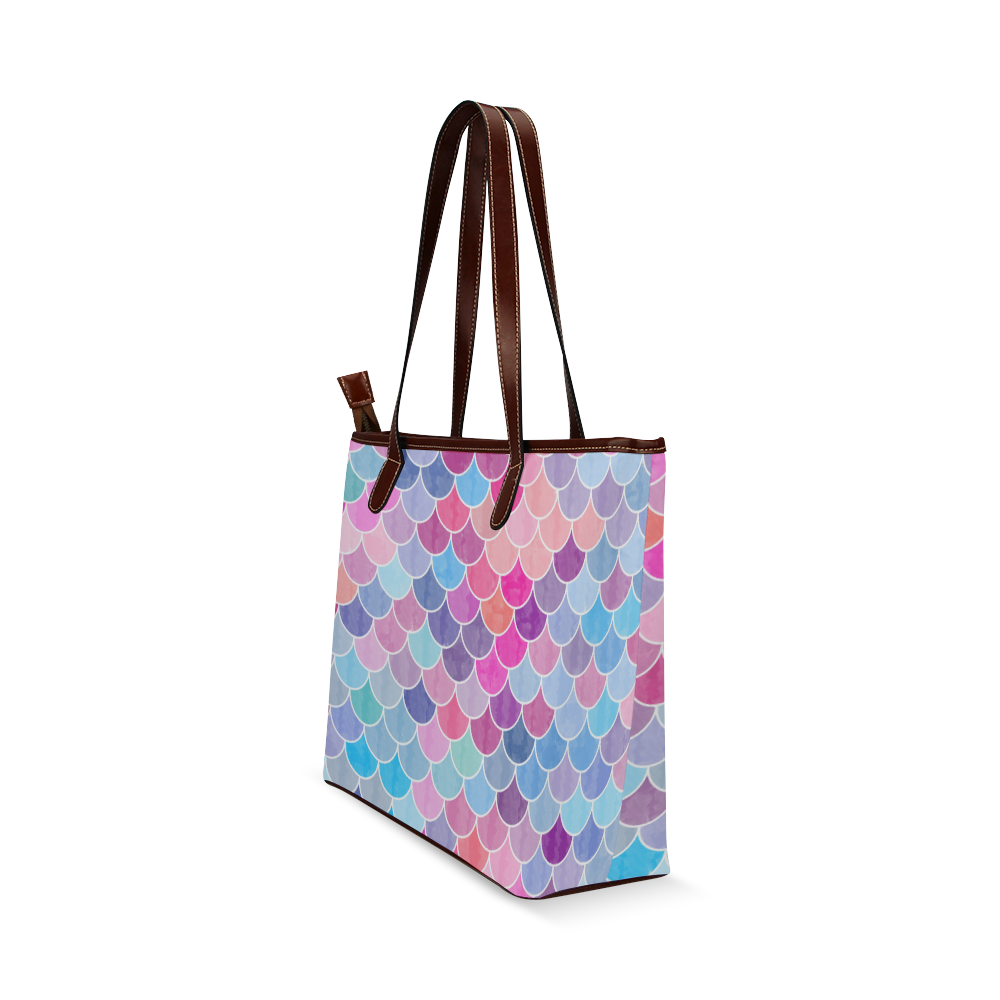 Watercolor Lovely Pattern Shoulder Tote Bag (Model 1646)