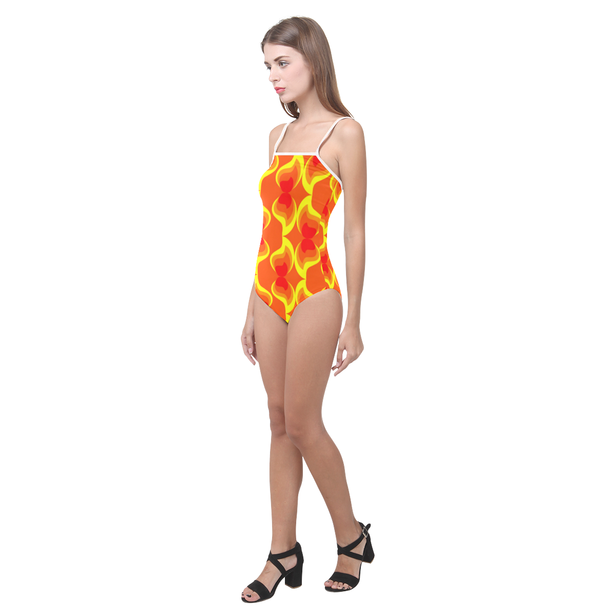 FLAMES Strap Swimsuit ( Model S05)