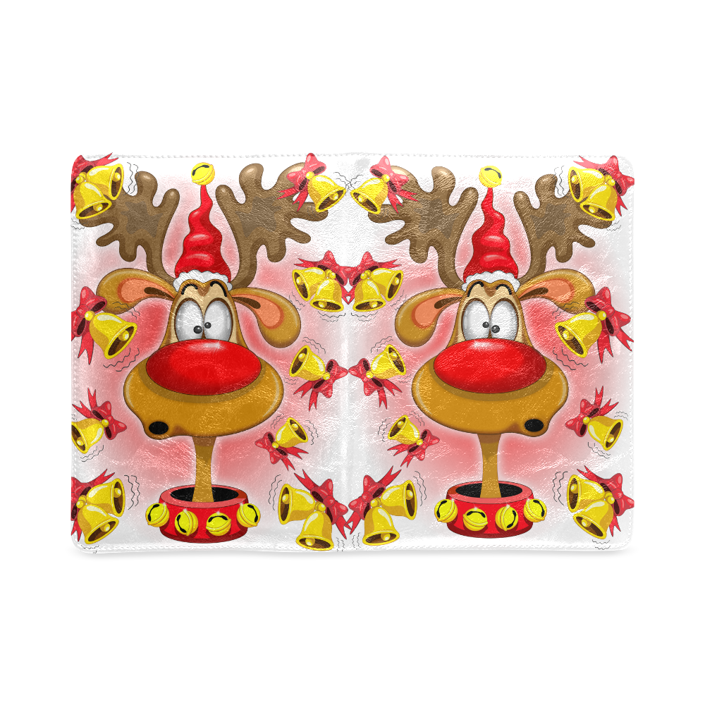 Reindeer Fun Christmas Cartoon with Bells Alarms Custom NoteBook A5