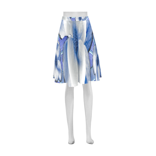 Blue Dogwood Flowers Athena Women's Short Skirt (Model D15)