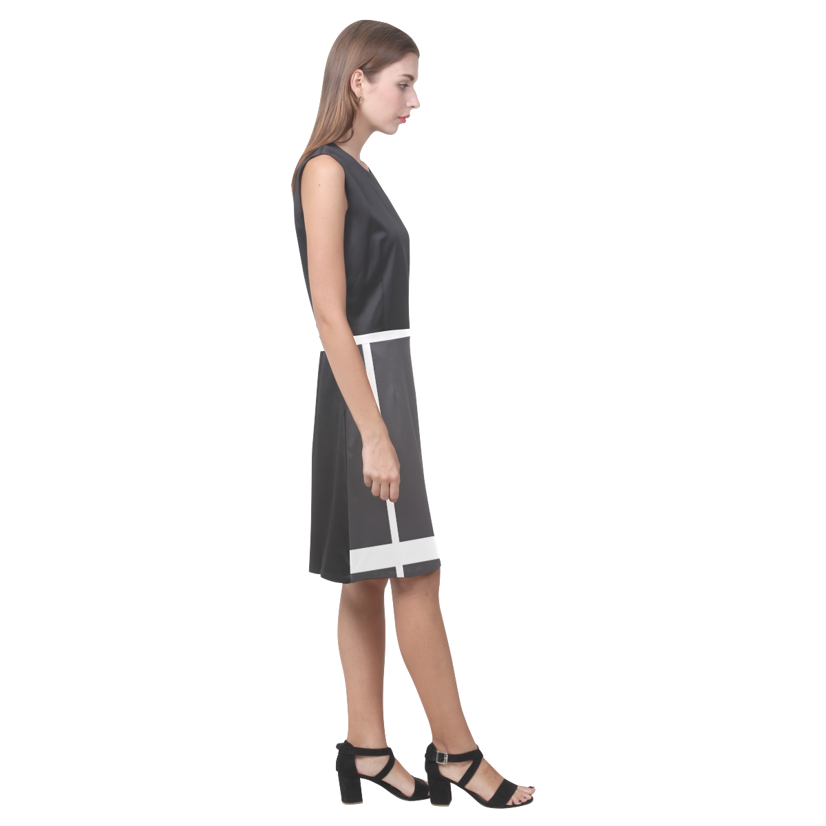 Fuchsia Eos Women's Sleeveless Dress (Model D01)