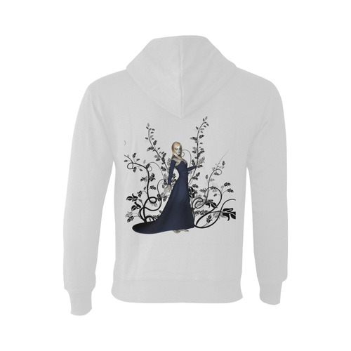 Wonderful fairy with black flowers Oceanus Hoodie Sweatshirt (NEW) (Model H03)