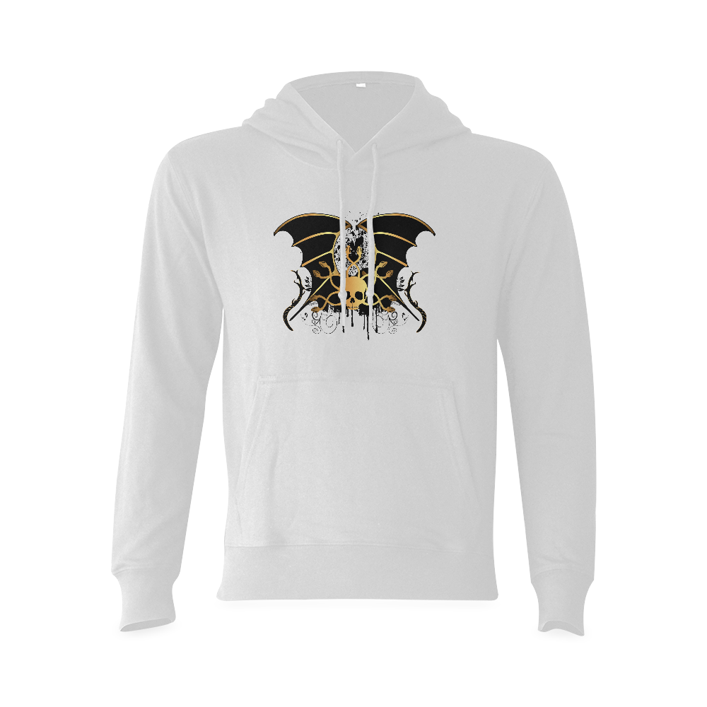 Skull with snakes and wings Oceanus Hoodie Sweatshirt (NEW) (Model H03)