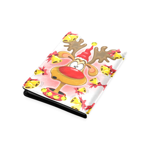 Reindeer Fun Christmas Cartoon with Bells Alarms Custom NoteBook A5