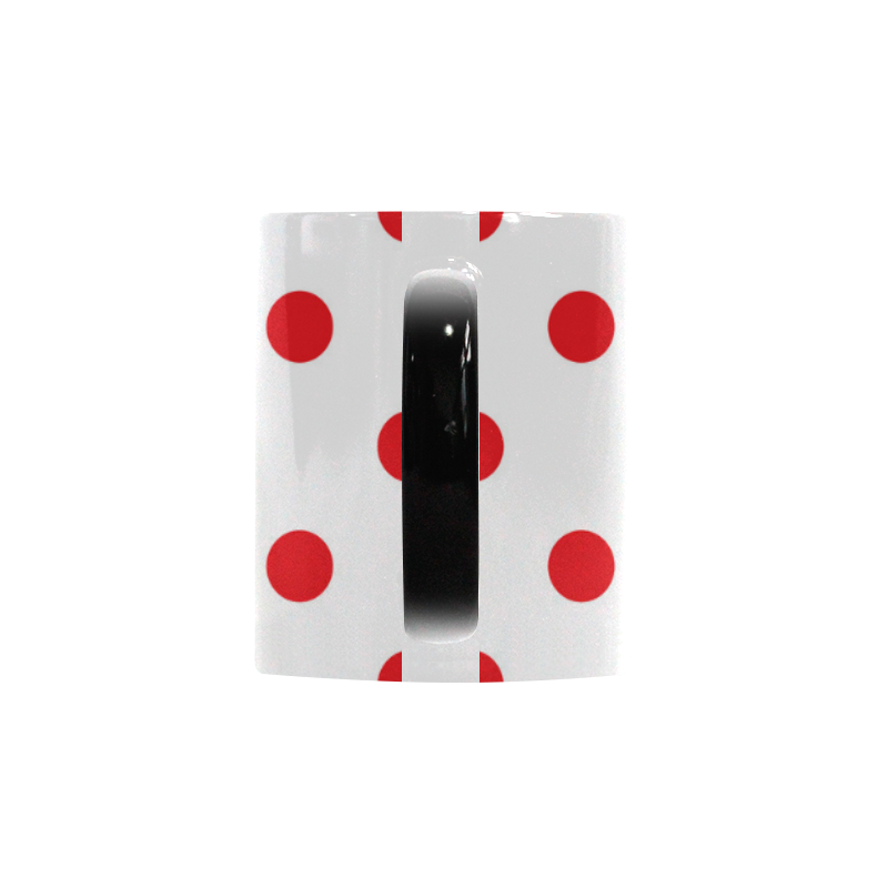 Cute vintage elegant Mug with red dots and white. New arrival in Shop Custom Morphing Mug
