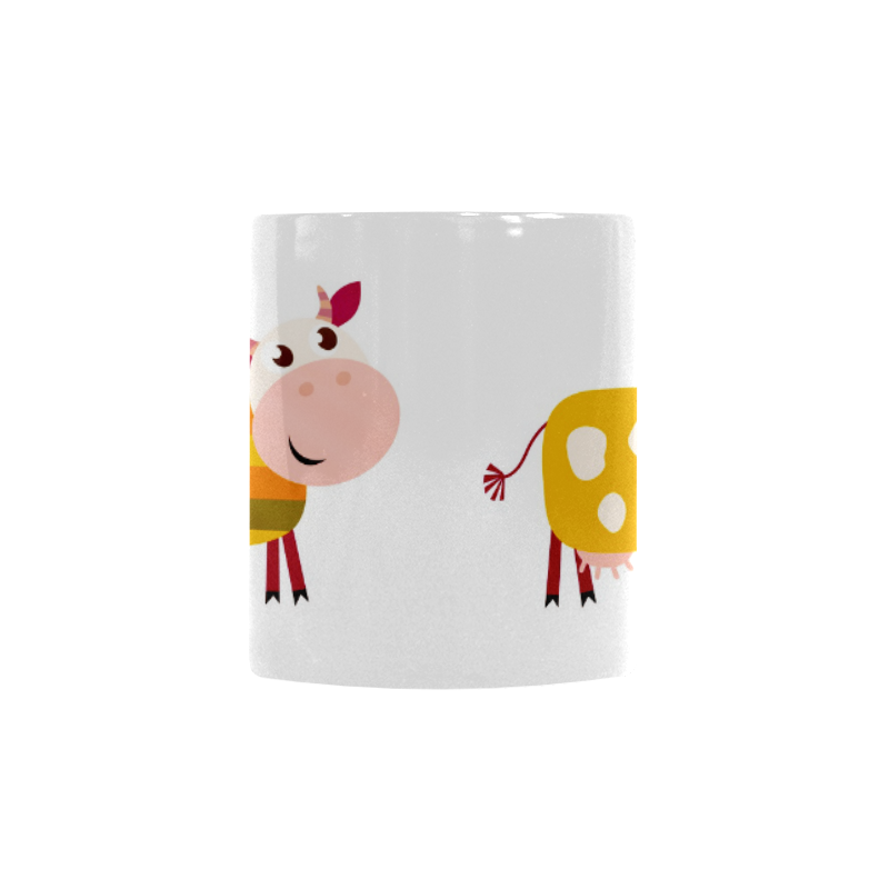 Hand - drawn cute artistic Cows on mug. New designers edition in atelier. 2016 edition for Kids / Ki Custom Morphing Mug