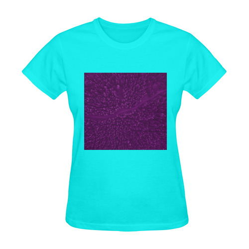 New designers t-shirt in shop. Luxury collection in fashion cyan with Original Photography. New arti Sunny Women's T-shirt (Model T05)