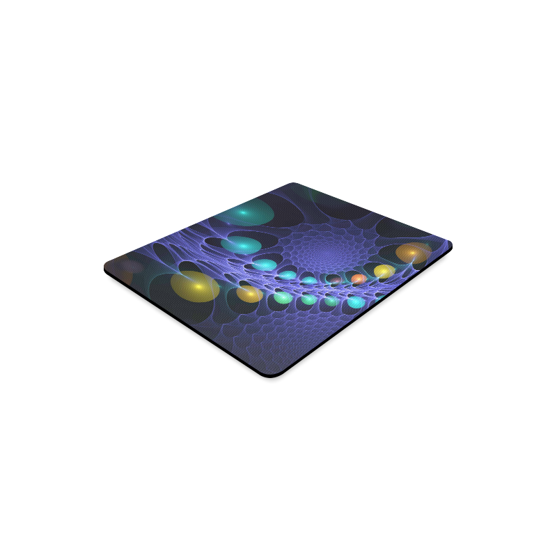 Blue Seed Pearls Rectangle Mousepad