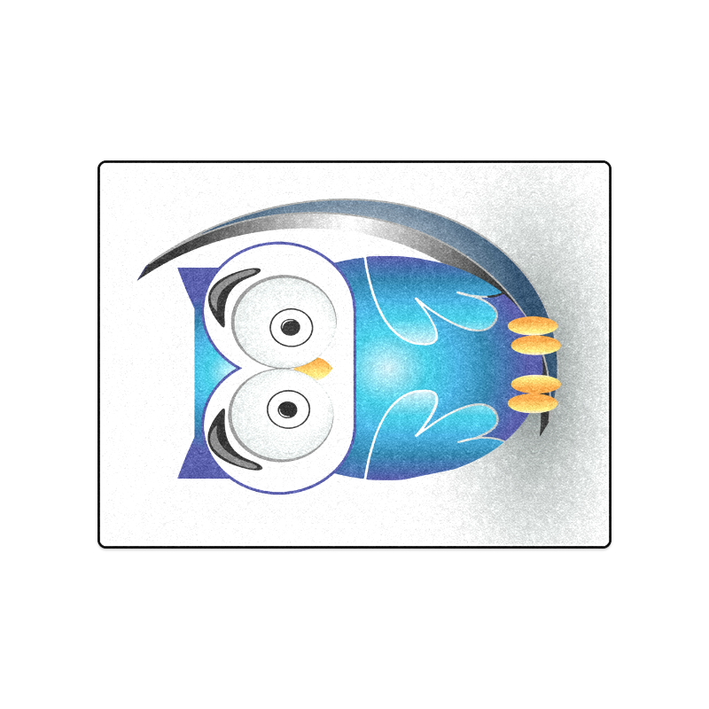 Cute Blue Owl Blanket 50"x60"