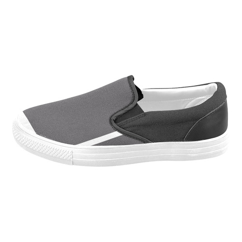 Fuschia Slip-on Canvas Shoes for Men/Large Size (Model 019)