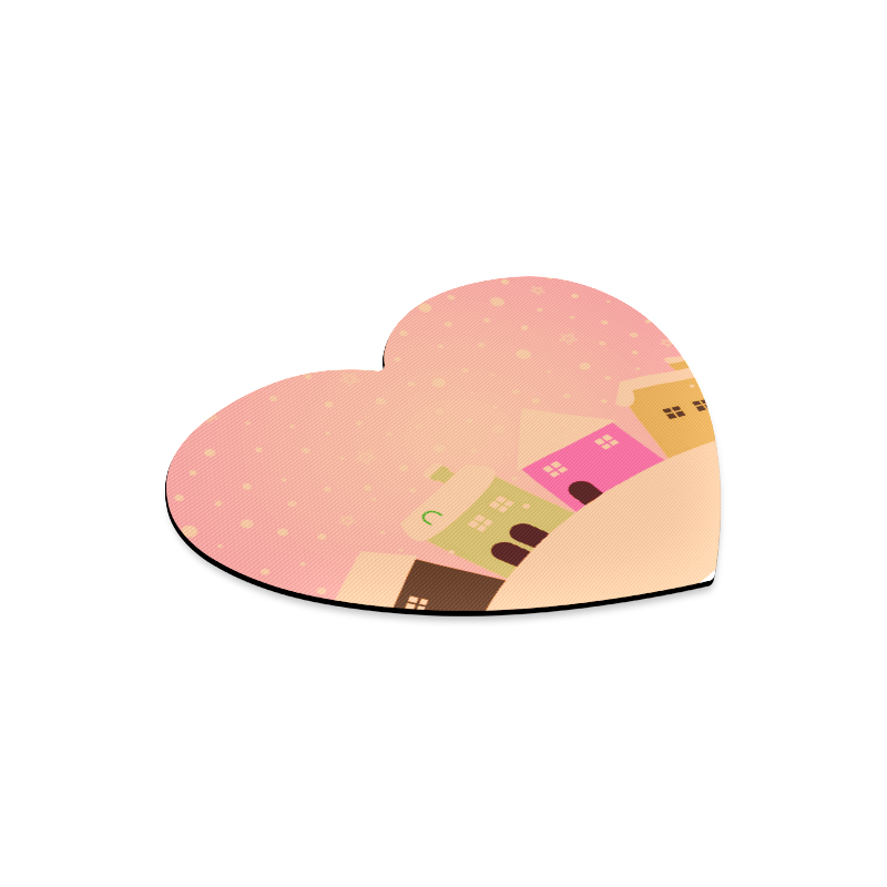 New arrival in Shop. Exclusive designers Mouse Pad. New christmas design 2016 available / Pink villa Heart-shaped Mousepad