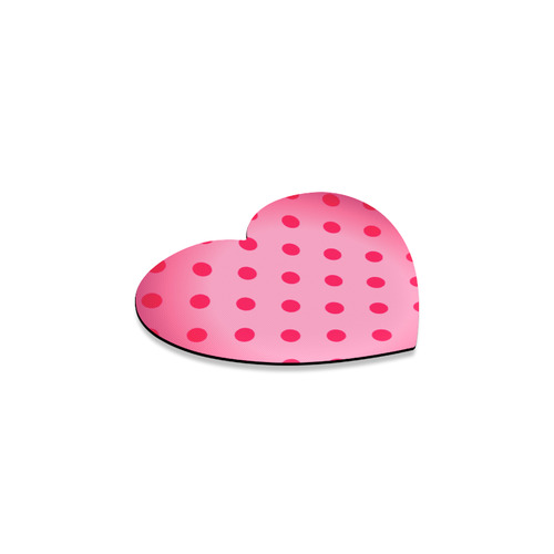 New heart-shaped mouse pad in shop. New arrival with Dots Heart Coaster