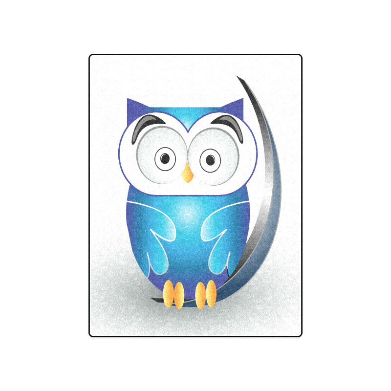 Cute Blue Owl Blanket 50"x60"