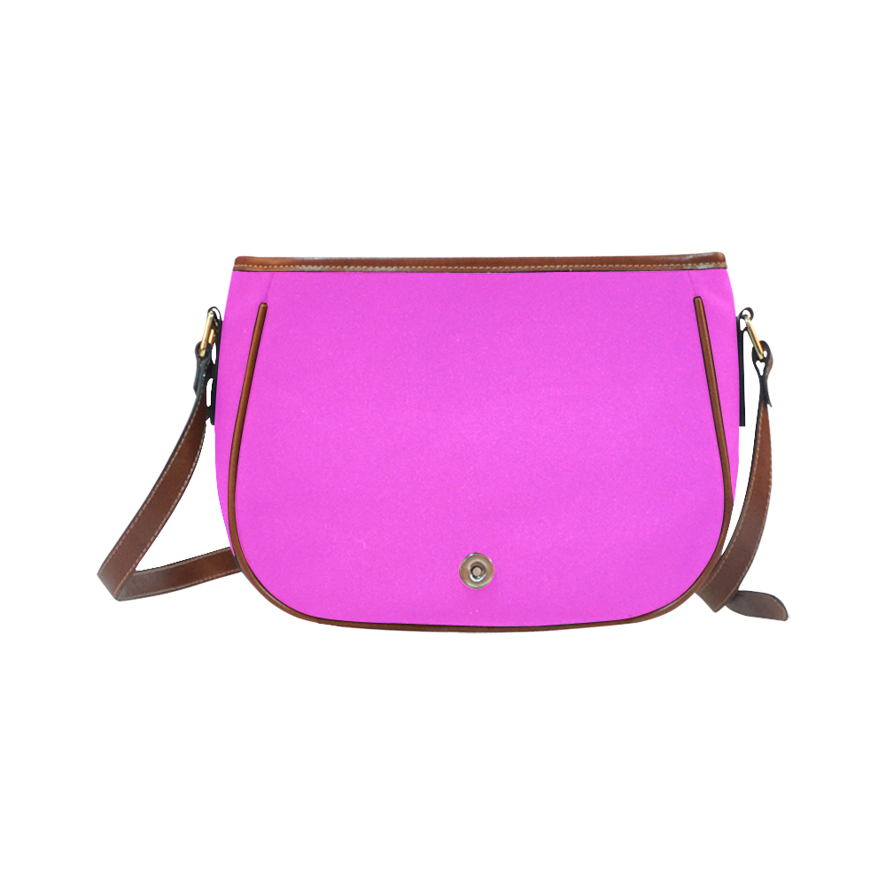 Original designers bag : New artistic creation in brown and pink Saddle Bag/Small (Model 1649) Full Customization