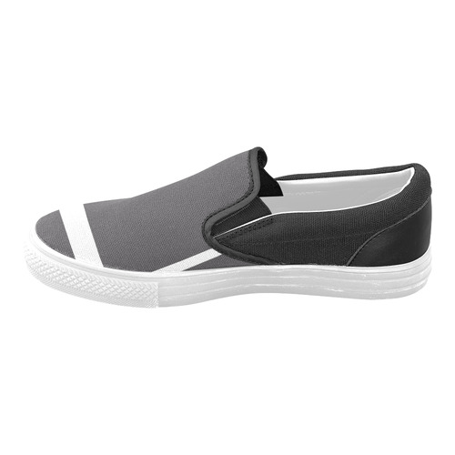 Fuschia Slip-on Canvas Shoes for Men/Large Size (Model 019)
