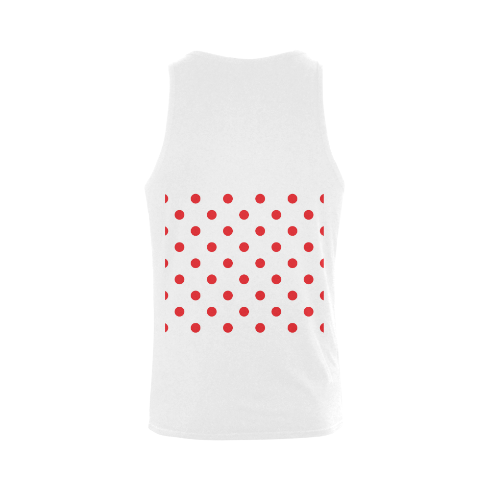 New t-shirt edition in shop. Designers fashion in old vintage style with fashionable dots. 2016 Art  Plus-size Men's Shoulder-Free Tank Top (Model T33)