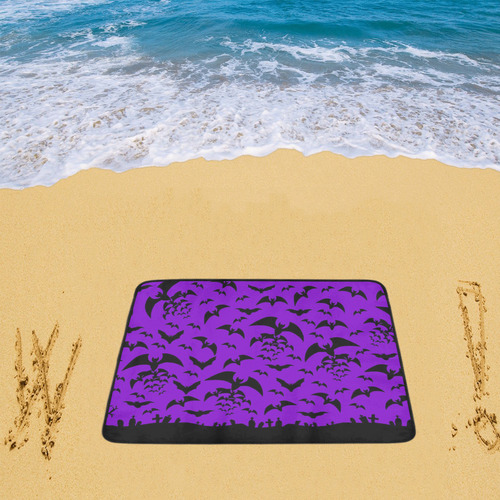 Purple Bats Beach Mat 78"x 60"