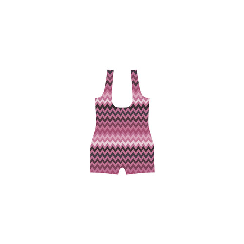 mulberry chevron Classic One Piece Swimwear (Model S03)