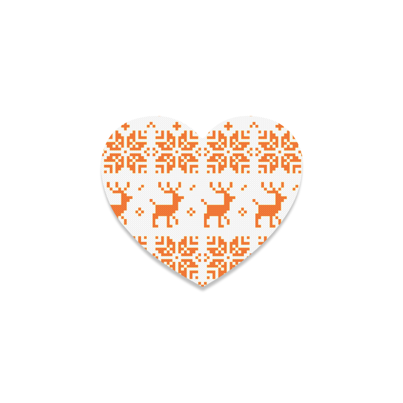 New in atelier! Mouse pads with nordic folk motives. Orange and white. Shop latest designers fashion Heart Coaster