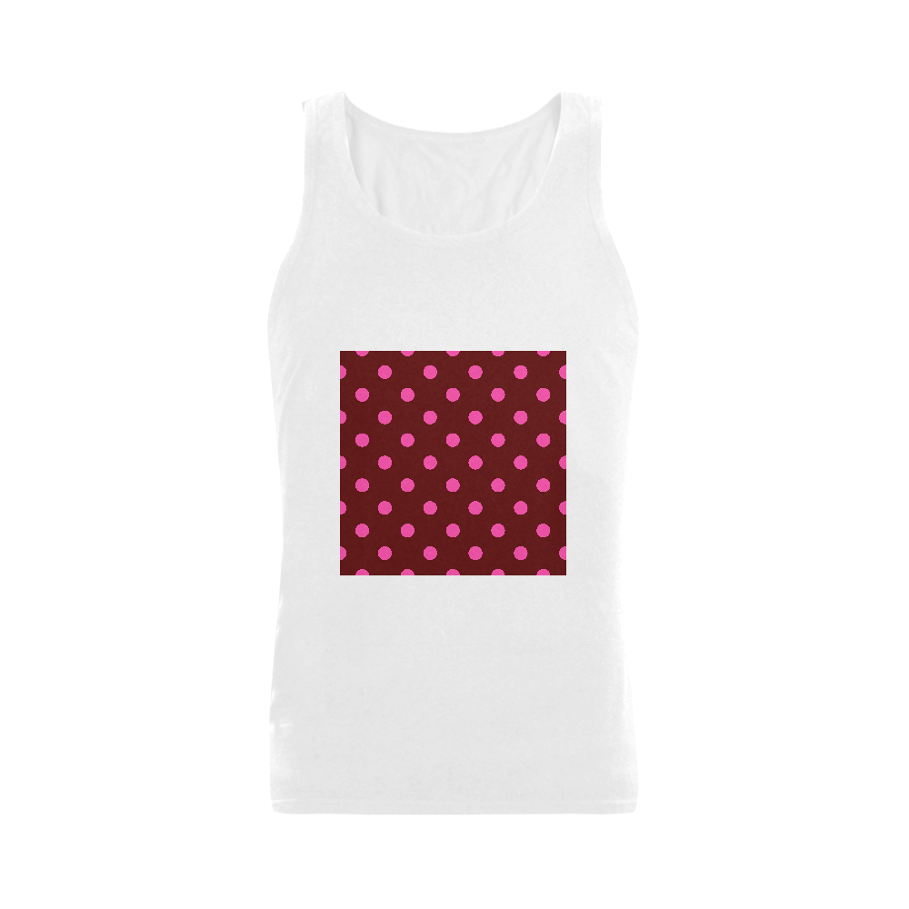 New t-shirt edition in shop. Designers fashion in old vintage style with fashionable dots. 2016 Art  Plus-size Men's Shoulder-Free Tank Top (Model T33)