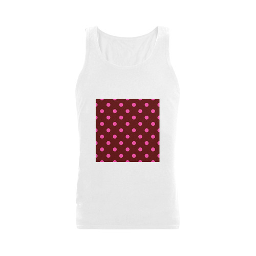 New t-shirt edition in shop. Designers fashion in old vintage style with fashionable dots. 2016 Art  Plus-size Men's Shoulder-Free Tank Top (Model T33)