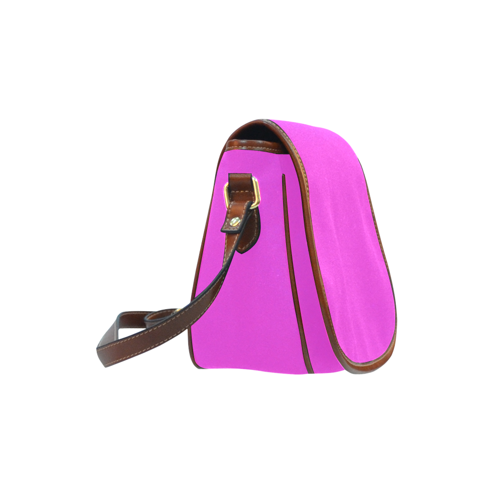Original designers bag : New artistic creation in brown and pink Saddle Bag/Small (Model 1649) Full Customization