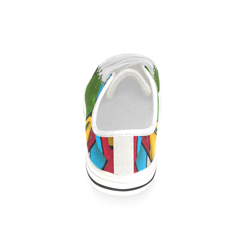 Cylindrical Mirror by Popart Lover Canvas Women's Shoes/Large Size (Model 018)