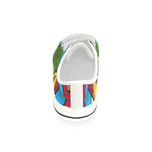 Cylindrical Mirror by Popart Lover Canvas Women's Shoes/Large Size (Model 018)