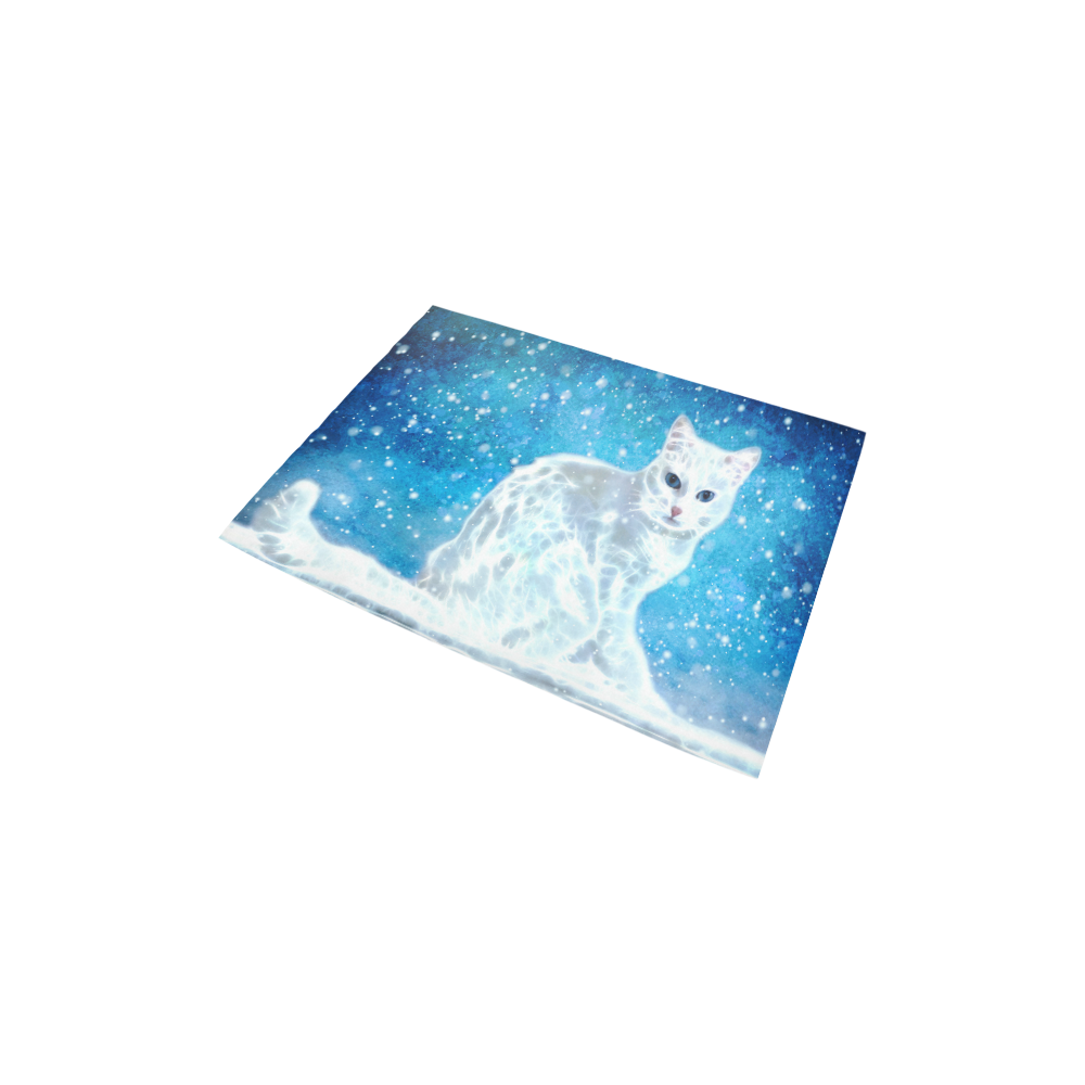 Abstract cute white cat Area Rug 2'7"x 1'8‘’