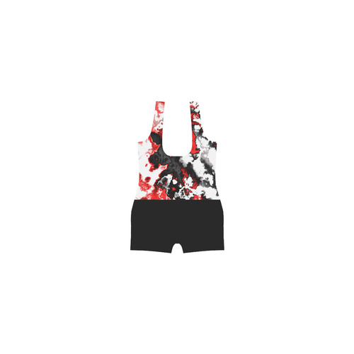 red black white 7 Classic One Piece Swimwear (Model S03)