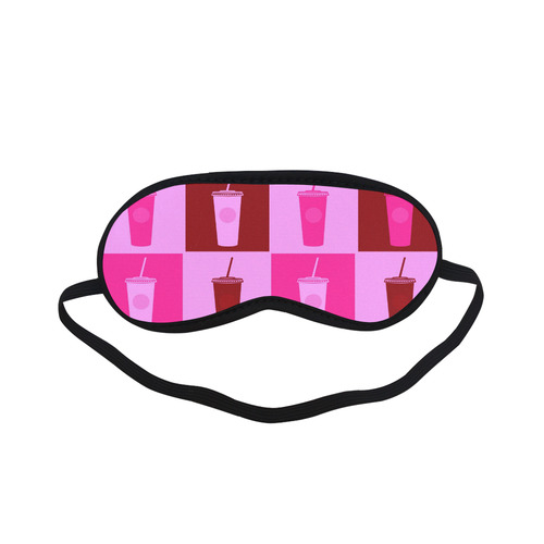 Designers eye Mask with "hand-drawn drinks edition". Vintage new design in Shop. Brown and Sleeping Mask