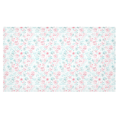 watercolor snowflakes, christmas pattern Cotton Linen Tablecloth 60"x 104"