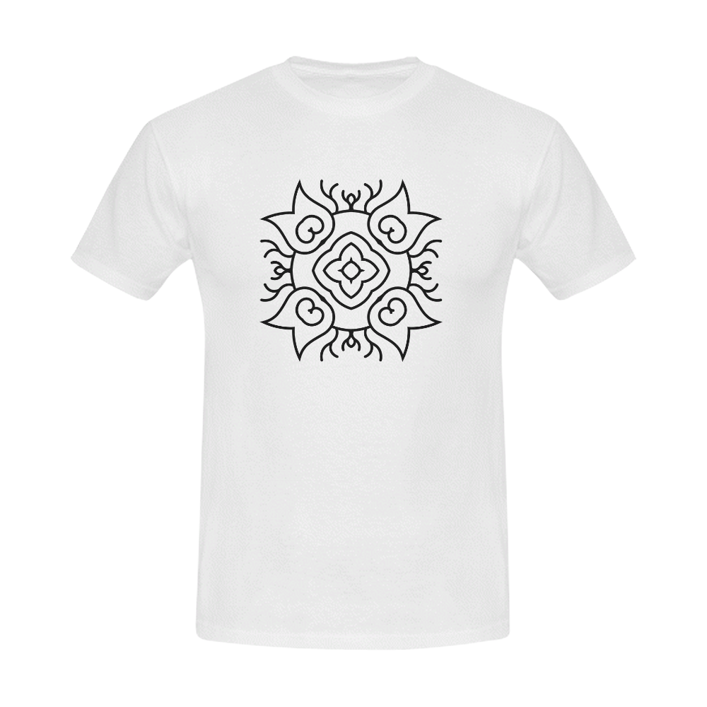 New arrival in Shop : Hand-drawn mandala art on T-Shirt. Original edition 2016 Men's Slim Fit T-shirt (Model T13)