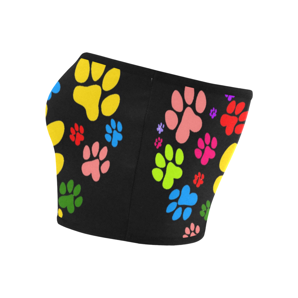 Paws heart by Popart Lover Bandeau Top