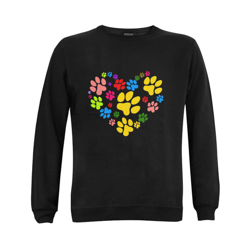 Paws heart by Popart Lover Gildan Crewneck Sweatshirt(NEW) (Model H01)