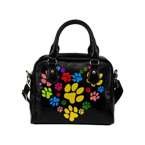 Paws heart by Popart Lover Shoulder Handbag (Model 1634)