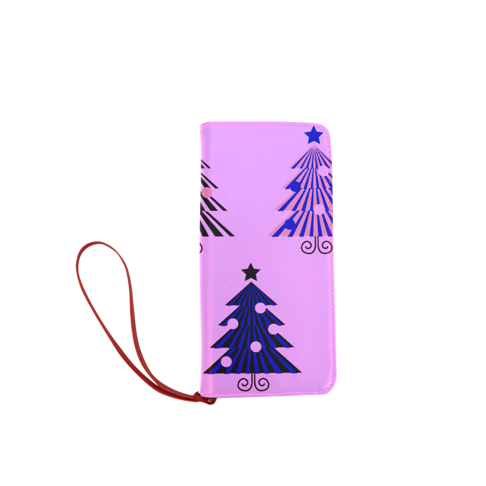 New arrival in Shop : designers pink wallet with christmas trees. New art in Shop. Just come! Women's Clutch Wallet (Model 1637)