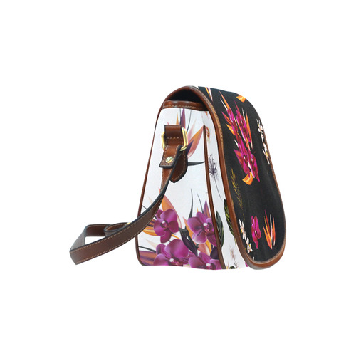 New art in Shop : Luxury hand-drawn exotic art on bag available. Collection 2016 Saddle Bag/Small (Model 1649) Full Customization