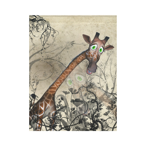 Funny, happy giraffe Cotton Linen Wall Tapestry 60"x 80"