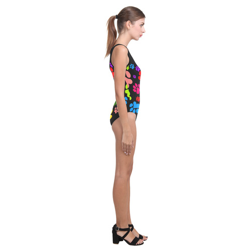 Paws heart by Popart Lover Vest One Piece Swimsuit (Model S04)