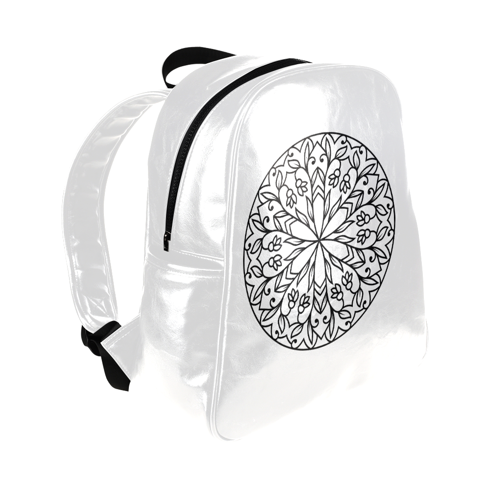 Elegant fashion collection : White and black original Mandala Art fashion 2016 available in Shop Multi-Pockets Backpack (Model 1636)