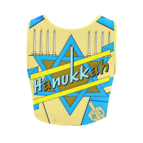 Happy hanukkah by Popart Lover Women's Crop Top (Model T42)