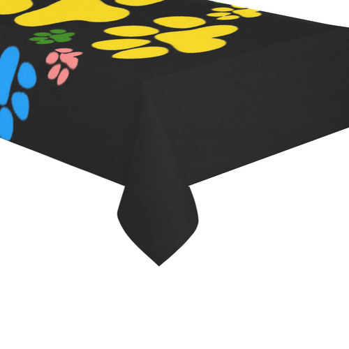 Paws heart by Popart Lover Cotton Linen Tablecloth 60"x120"