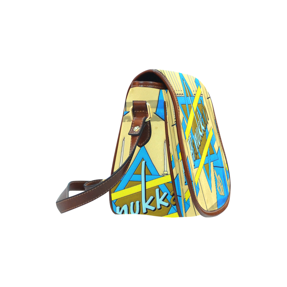 Happy hanukkah by Popart Lover Saddle Bag/Large (Model 1649)