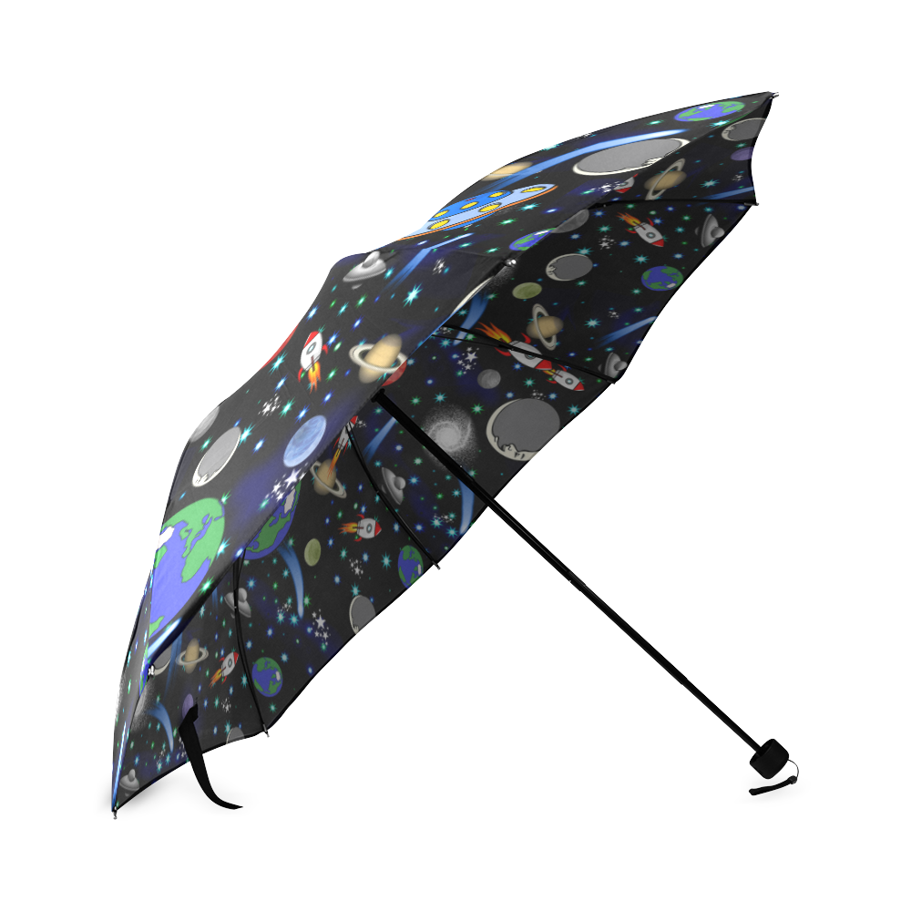 Galaxy Purple Stardust Space Print Foldable Umbrella