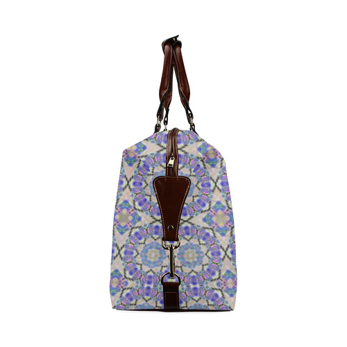 Lavender Blue Geometric Classic Travel Bag (Model 1643) Remake